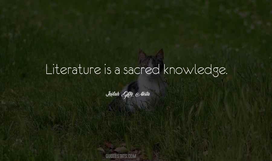 Sacred Knowledge Quotes #1203598