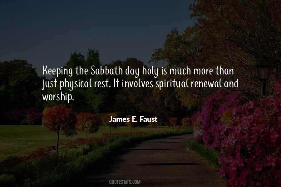 Quotes About Keeping The Sabbath Day Holy #1370866