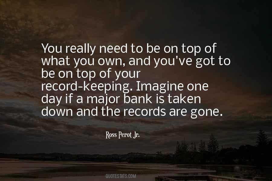 Quotes About Keeping Records #1261618