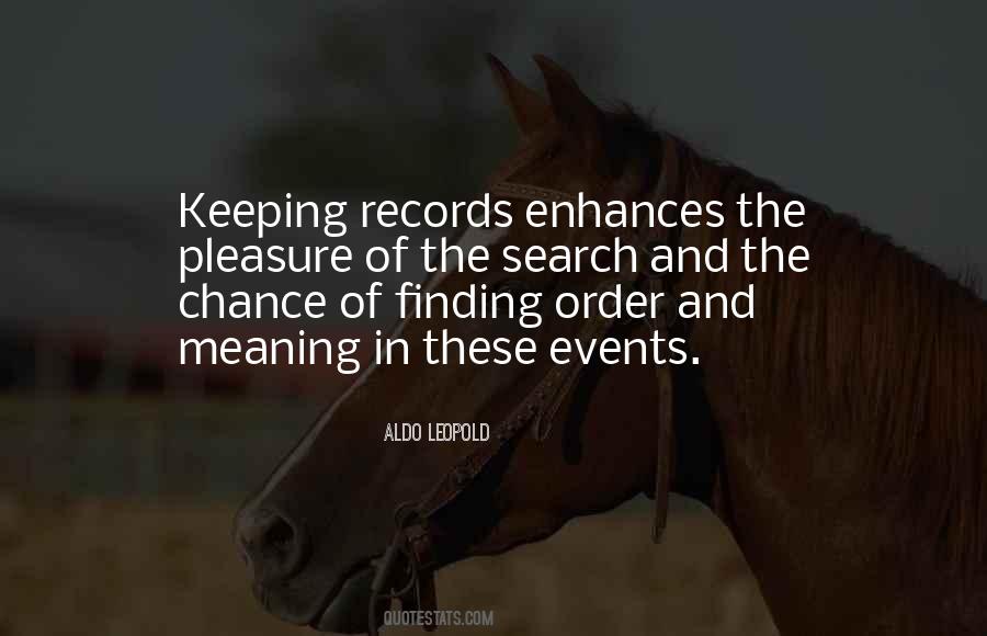 Quotes About Keeping Records #876146