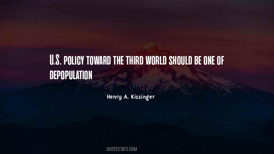 Henry Kissinger Depopulation Quotes #839755
