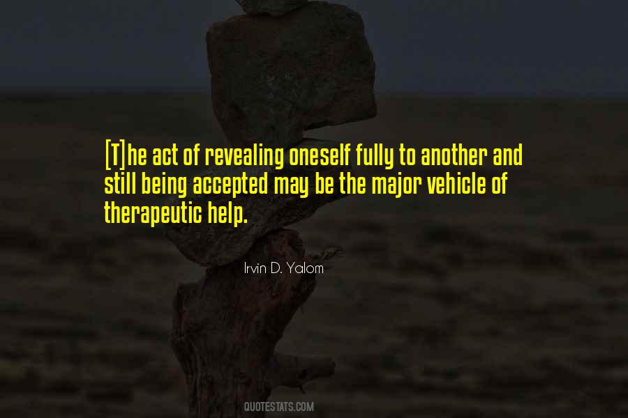 Irvin Yalom Therapy Quotes #1107568