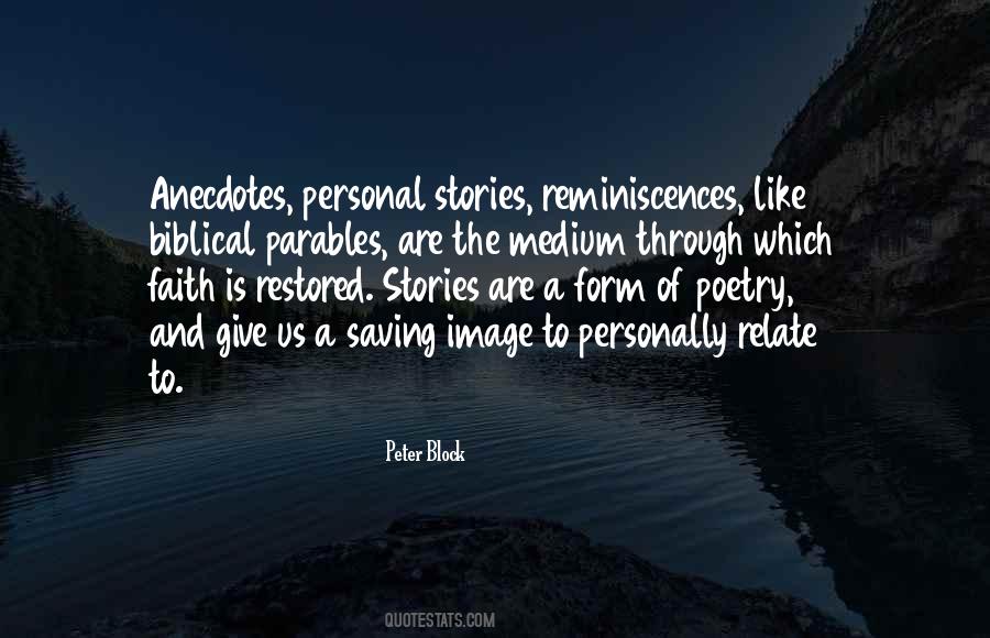 Personal Stories Quotes #1455459