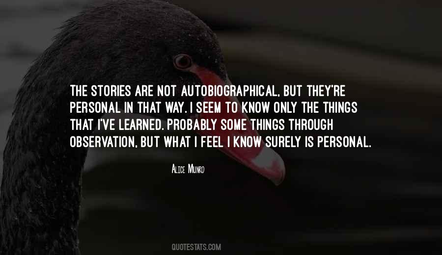 Personal Stories Quotes #197185