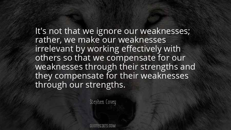Compensate For Weakness Quotes #253782