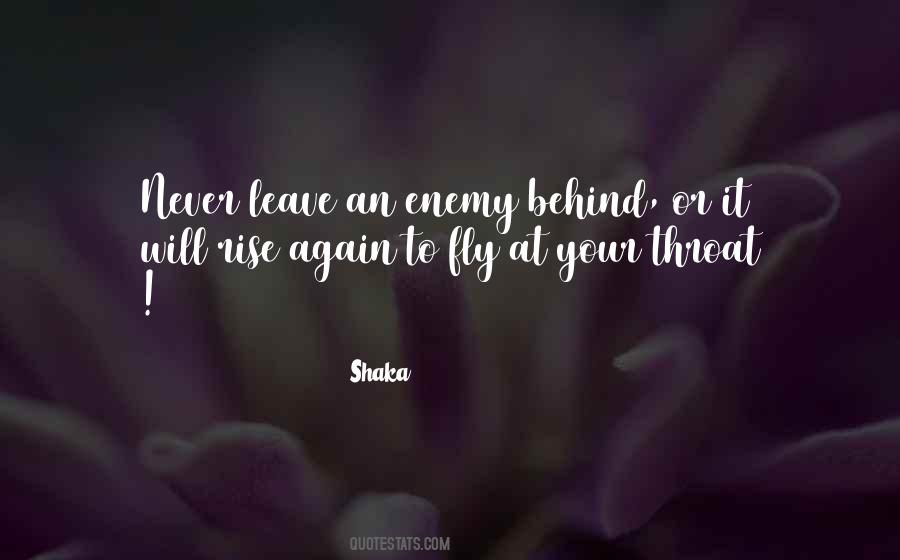 Enemy Is Behind Us Quotes #1874114