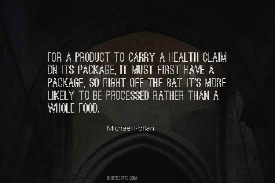 Food For Health Quotes #1178907