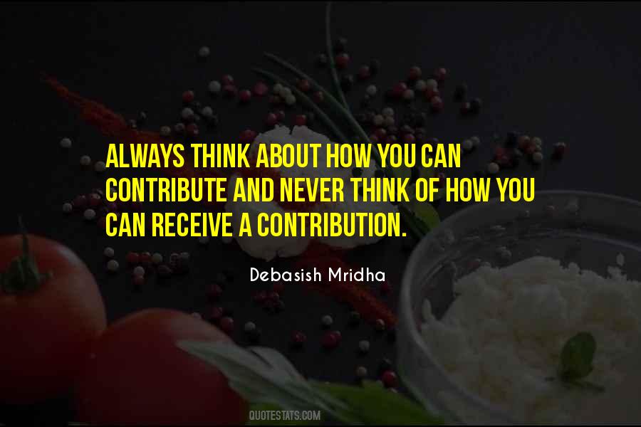 How Can You Contribute Quotes #437812