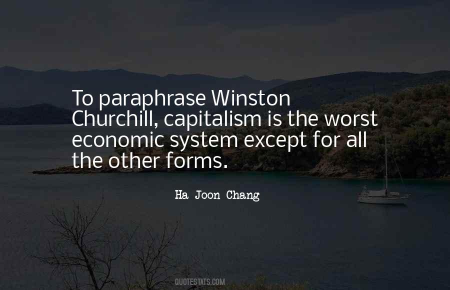 Capitalism By Winston Churchill Quotes #971386