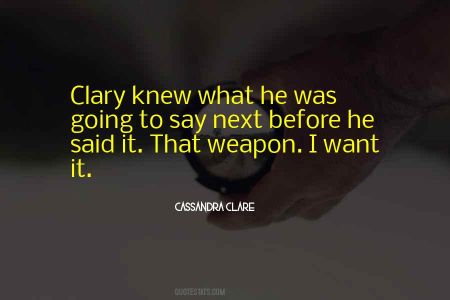 Jace Loves Weapons Quotes #1028363