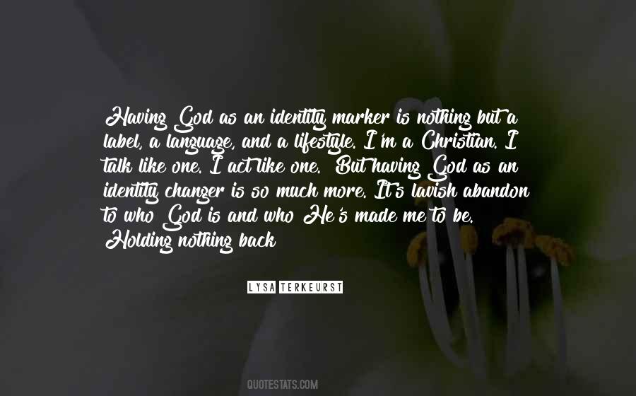 Act Like A Christian Quotes #416224