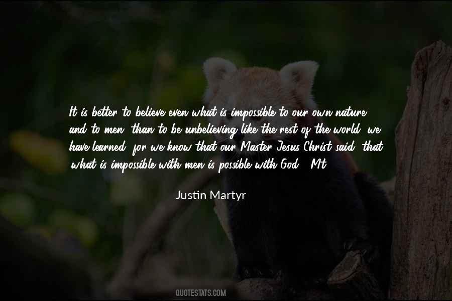 Quotes About Justin Martyr #20854