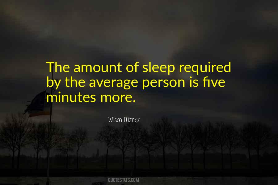 Amount Of Sleep Quotes #1020549