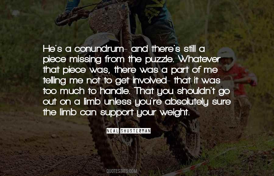 Missing Piece Of The Puzzle Quotes #1338893
