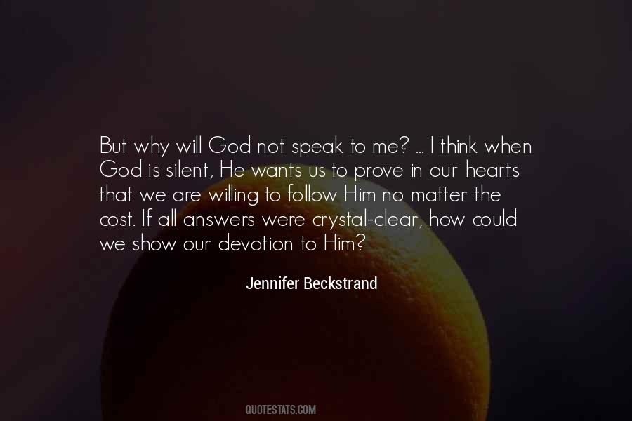 Matter To God Quotes #128479