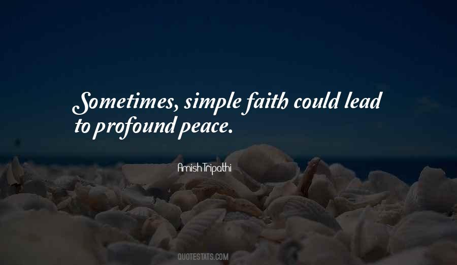 Simple Faith Quotes #1298354