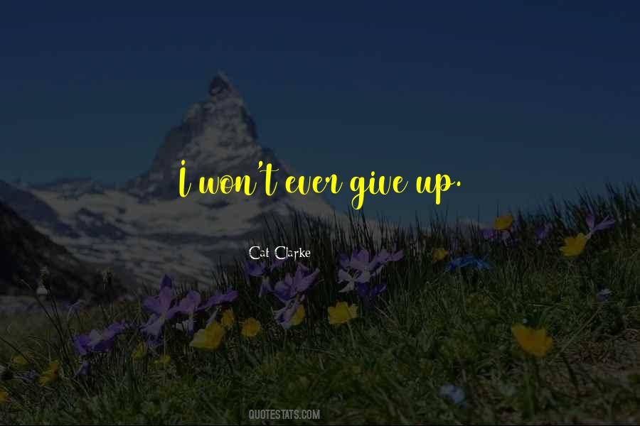I Won T Give Up Quotes #609573