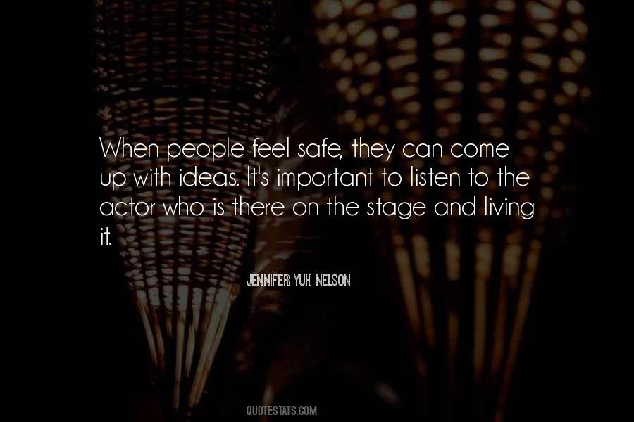 Feel Safe Quotes #1022693