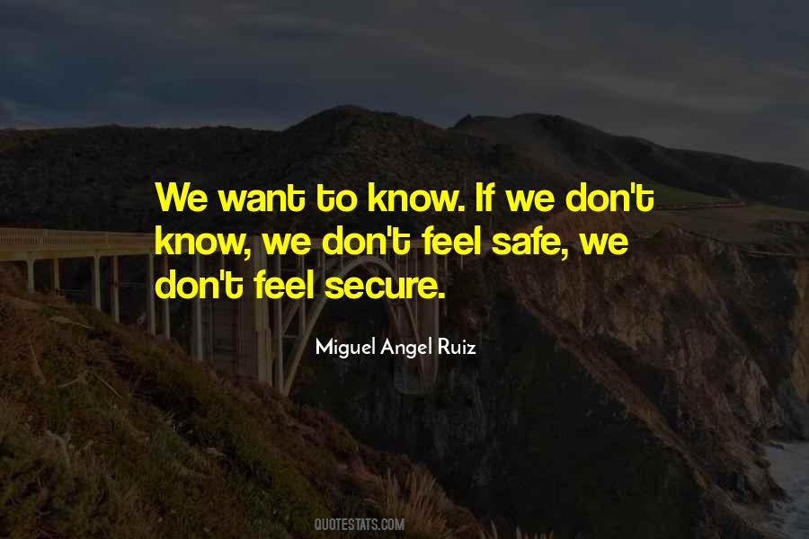 Feel Safe Quotes #1212208