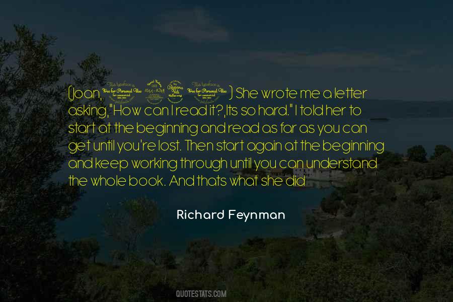 Richard Feynman Learning Quotes #146249