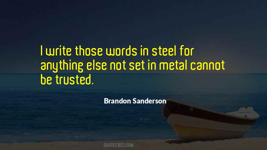 Metal Steel Quotes #496971