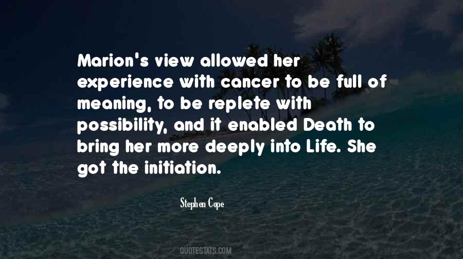 Death And Cancer Quotes #1232291