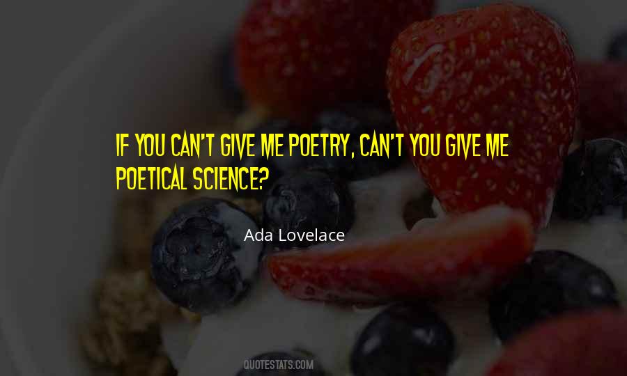 Poetry Science Quotes #1396828