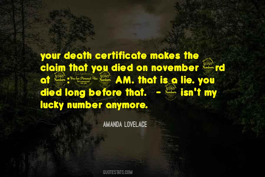 Death Certificate Quotes #427193
