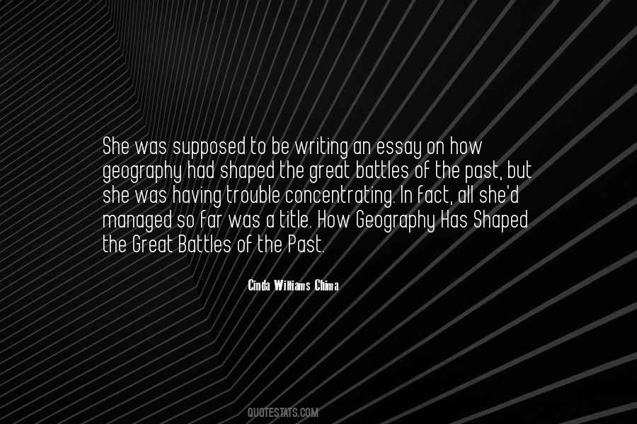 Having A Past Quotes #1541055