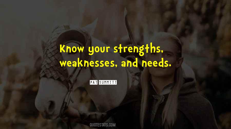 My Strength And Weaknesses Quotes #519146
