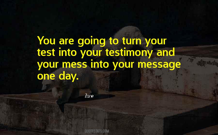 No Test No Testimony Quotes #441594