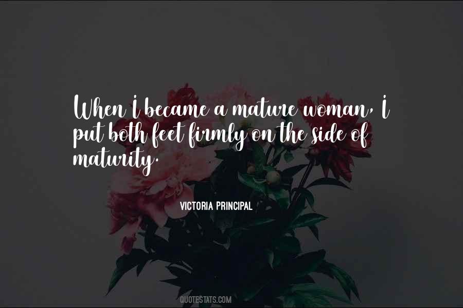 Woman Maturity Quotes #1764986