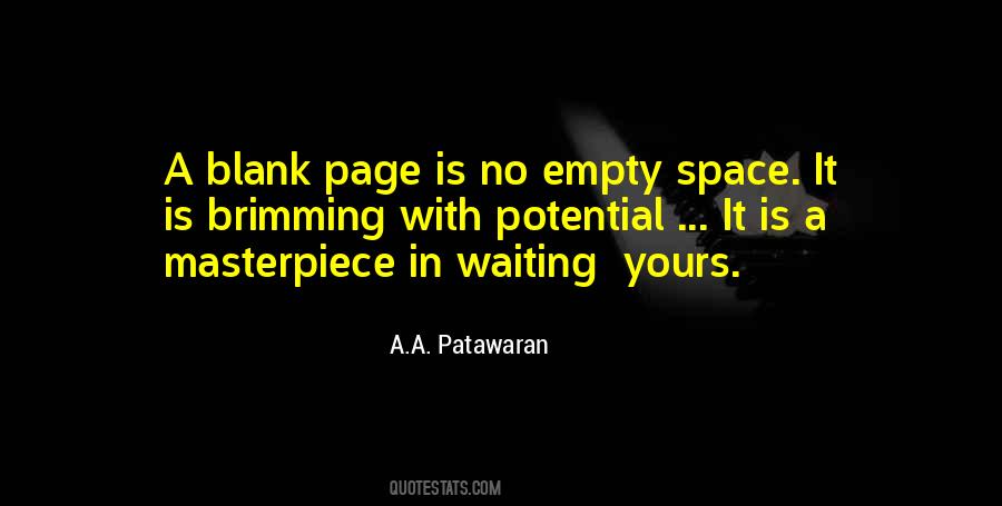 Empty Pages Quotes #1227515