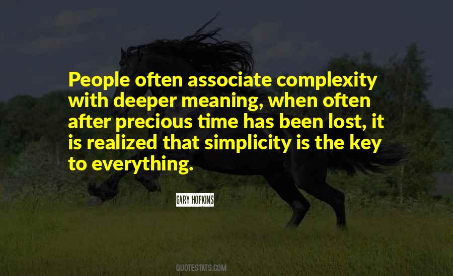 Simplicity Is Key Quotes #1177763