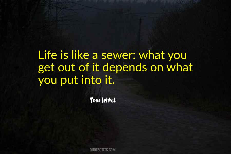 You Get Out Of Life What You Put Into It Quotes #808778