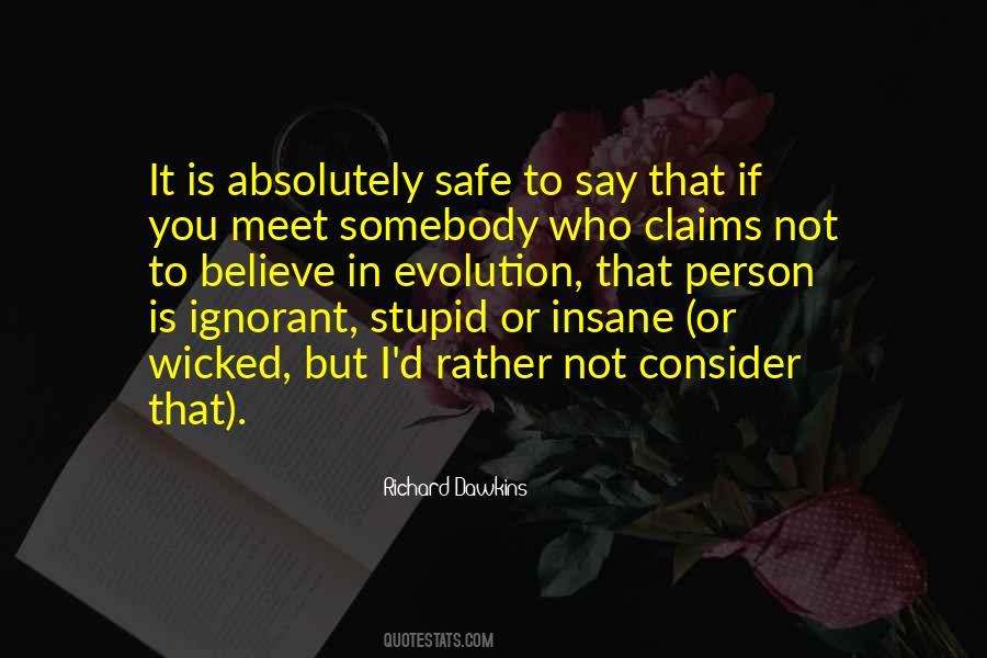 Safe Person Quotes #763980