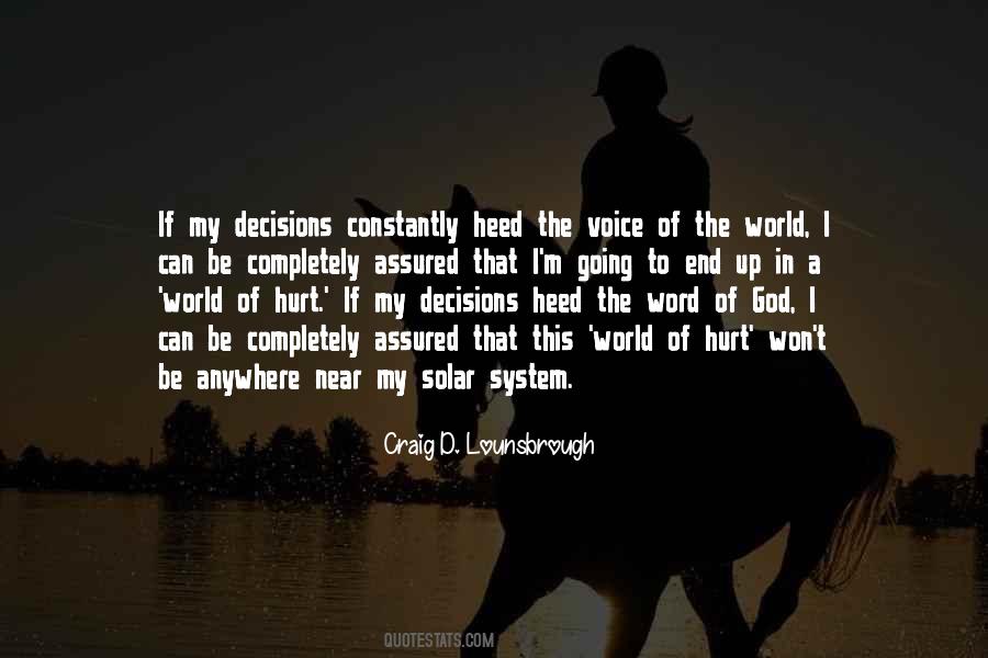 Decisions God Quotes #270768