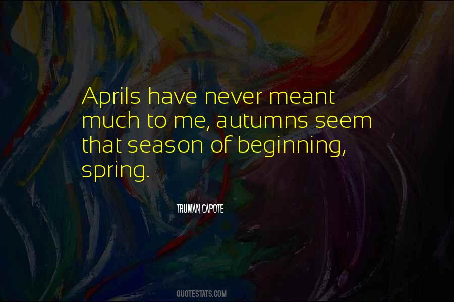 Beginning Of Season Quotes #1162554