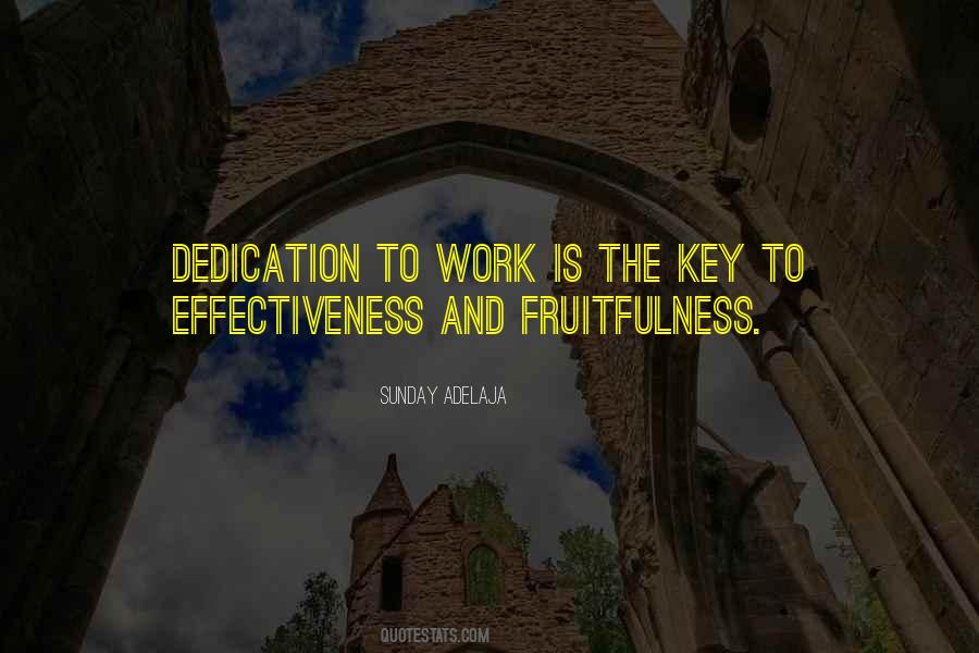 Dedication To Work Quotes #1089626