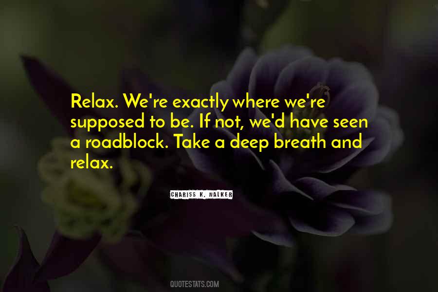 Deep Breath And Relax Quotes #140192