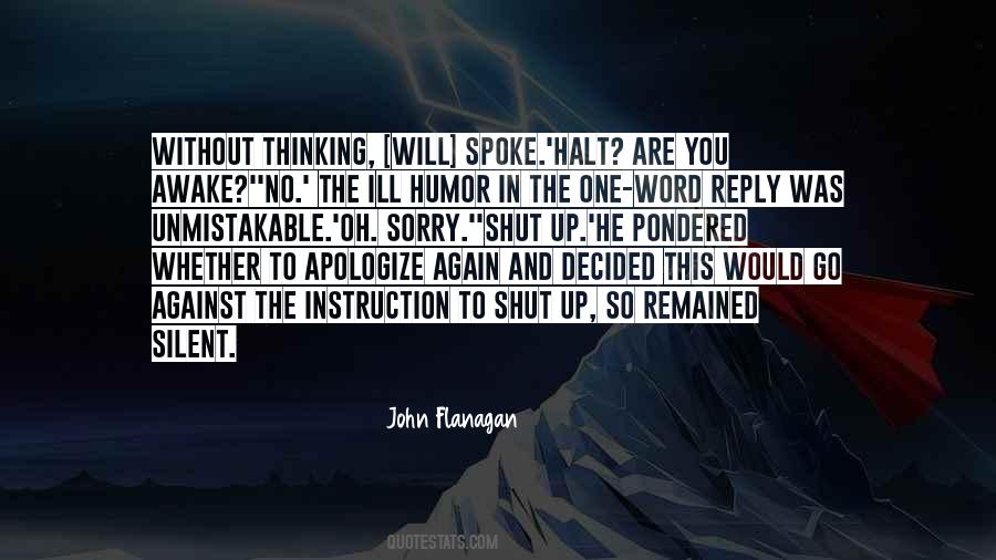 You Should Apologize Quotes #137896