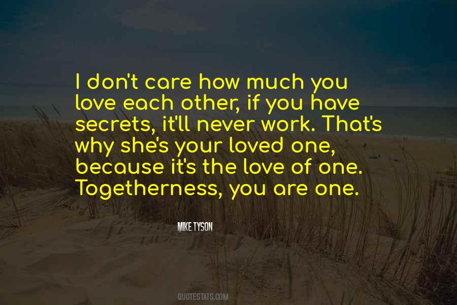 Secret Care Quotes #1686194