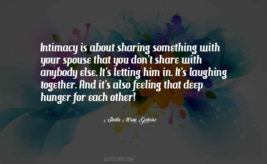 Deep Intimacy Quotes #1040532