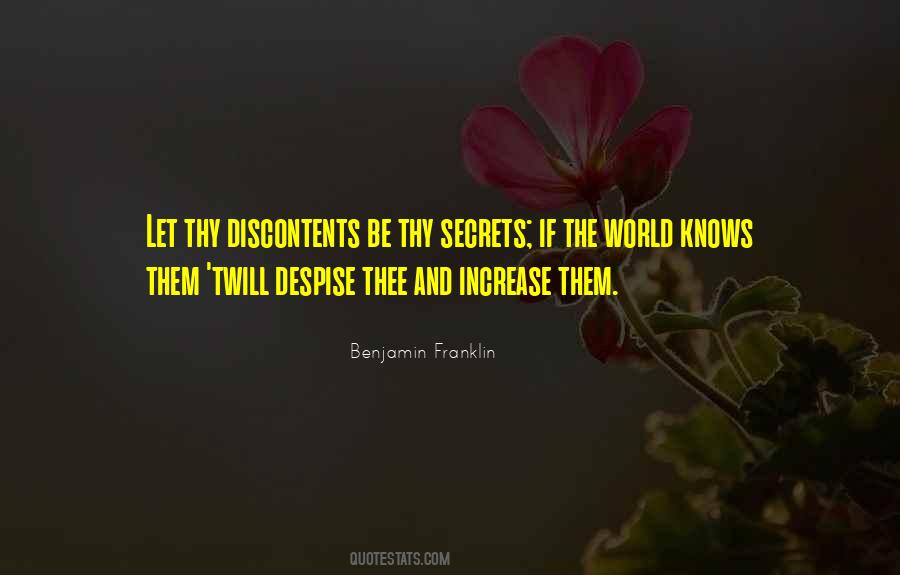 Benjamin Franklin Contentment Quotes #597275