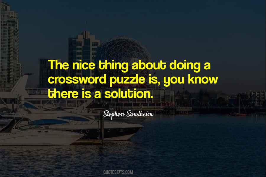 Quotes About The Crossword Puzzle #213115
