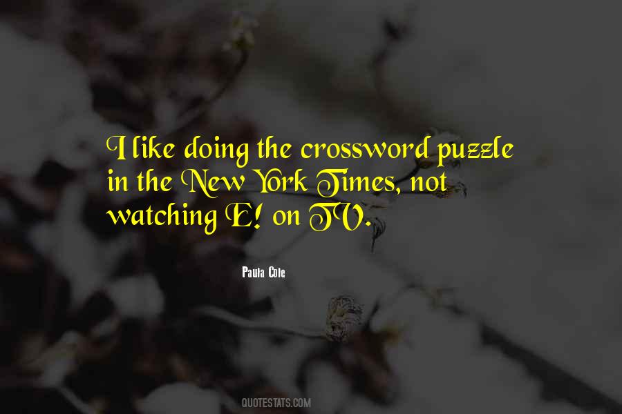 Quotes About The Crossword Puzzle #575699