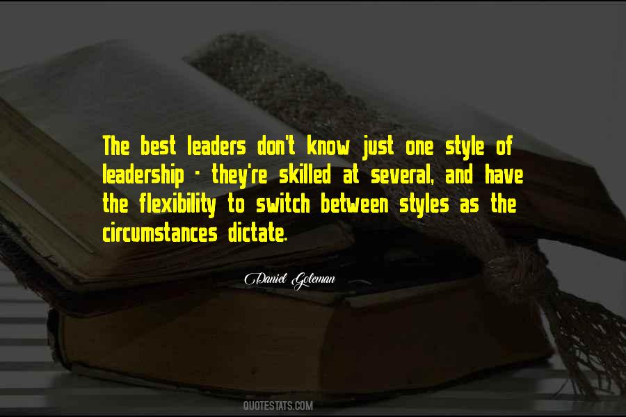 Quotes About The Leadership Style #296887