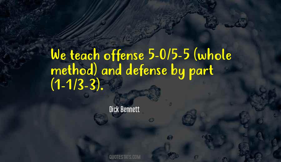 Defense And Offense Quotes #145861