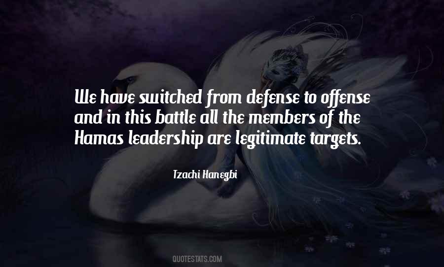 Defense And Offense Quotes #27340