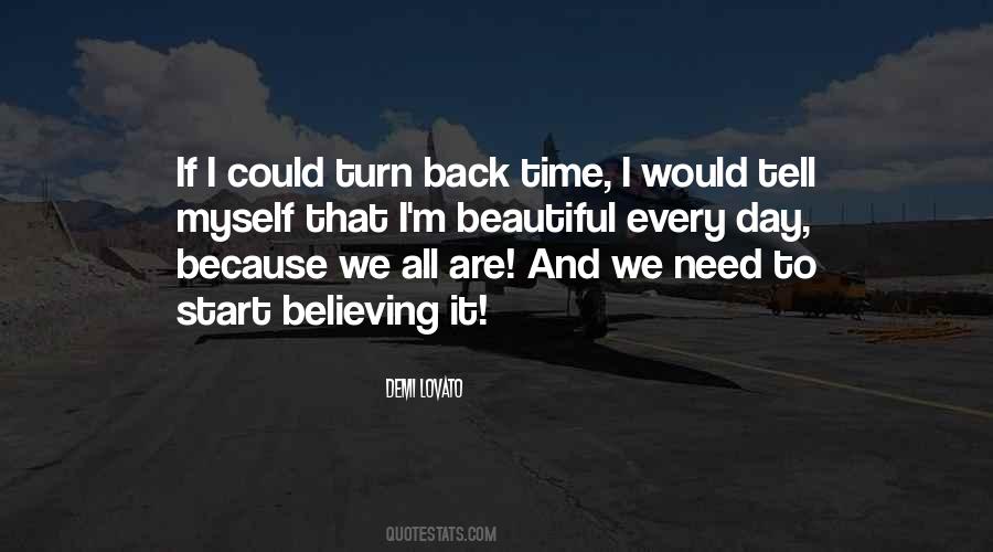 If We Could Only Turn Back Time Quotes #1447749